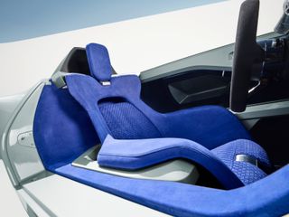 Triumph TR25 blue seat