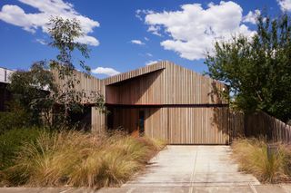 a timber clad house