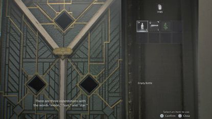 Resident Evil Requiem sun moon star door