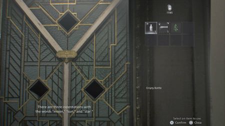 Resident Evil Requiem sun moon star door