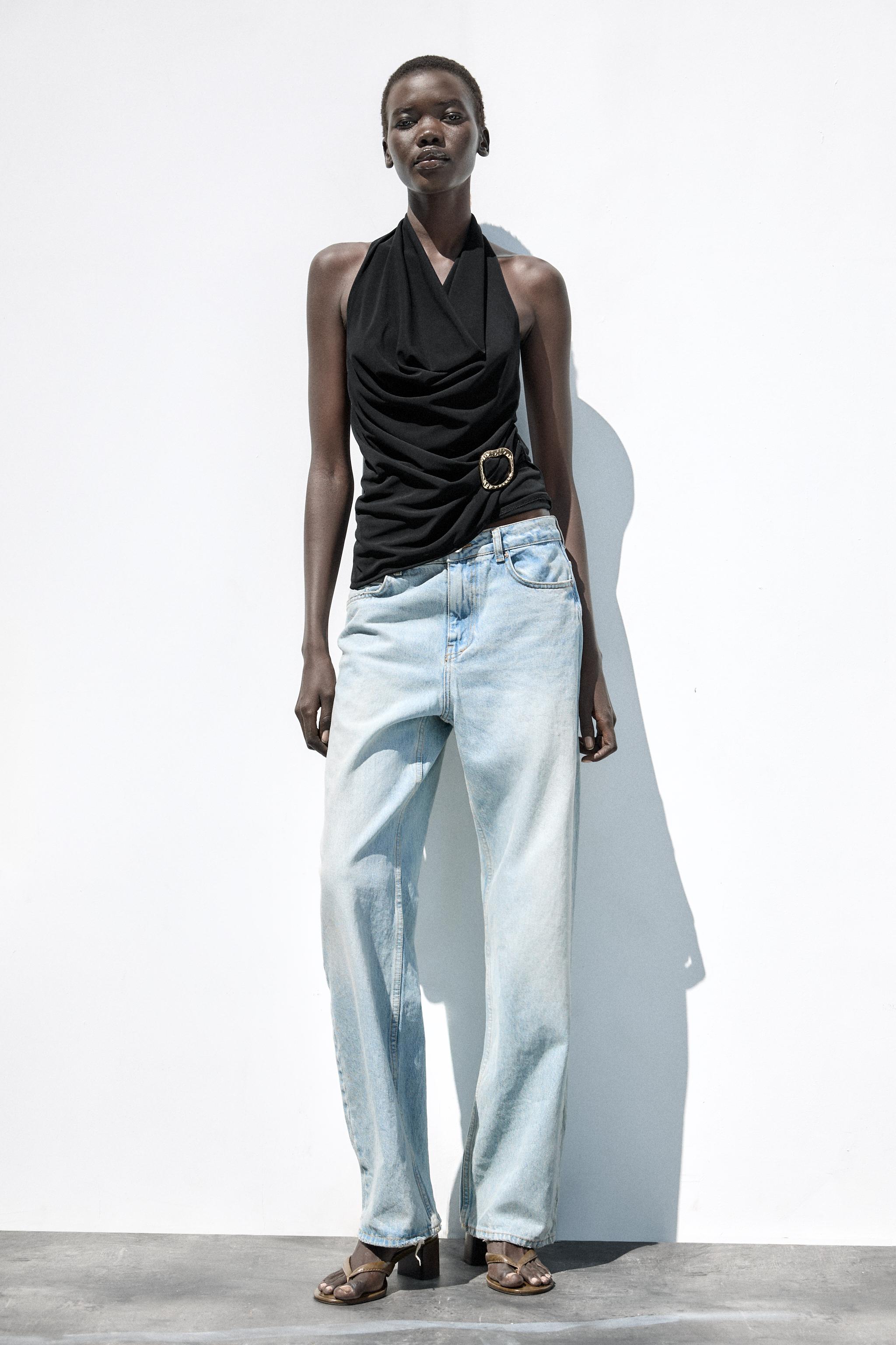 Draped Buckle Top