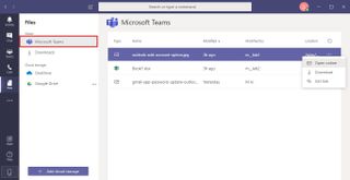 Files tab on Microsoft Teams