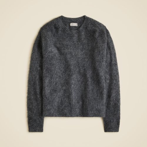 Brushed Cashmere Marled Relaxed Crewneck Sweater