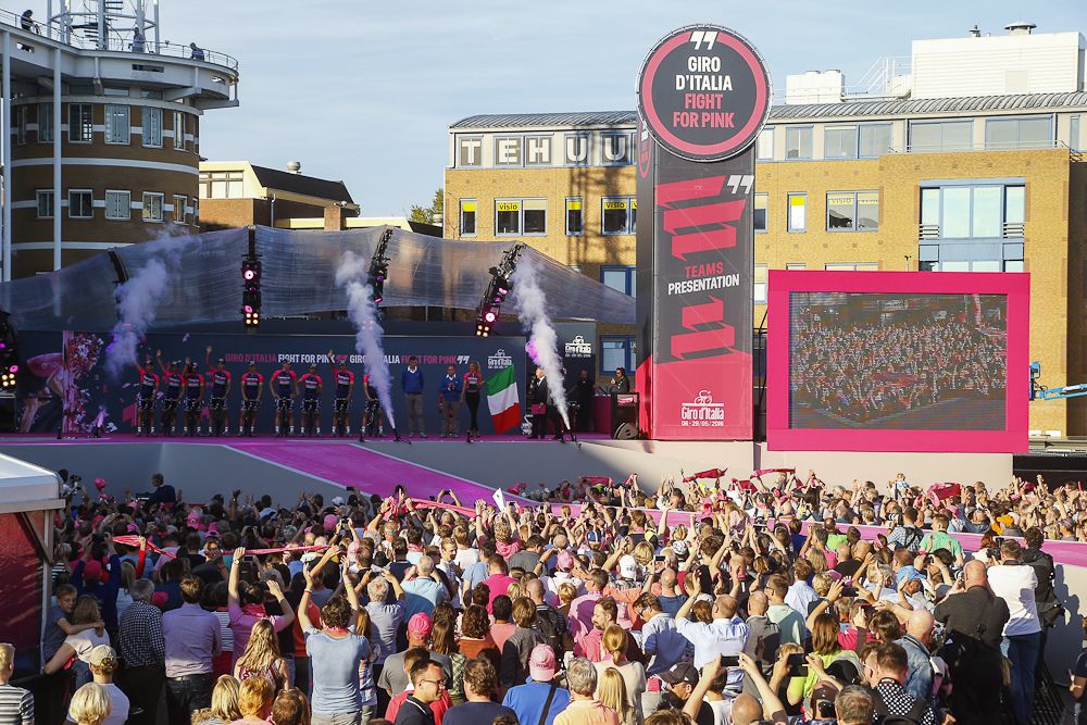 The Giro team presentation stage