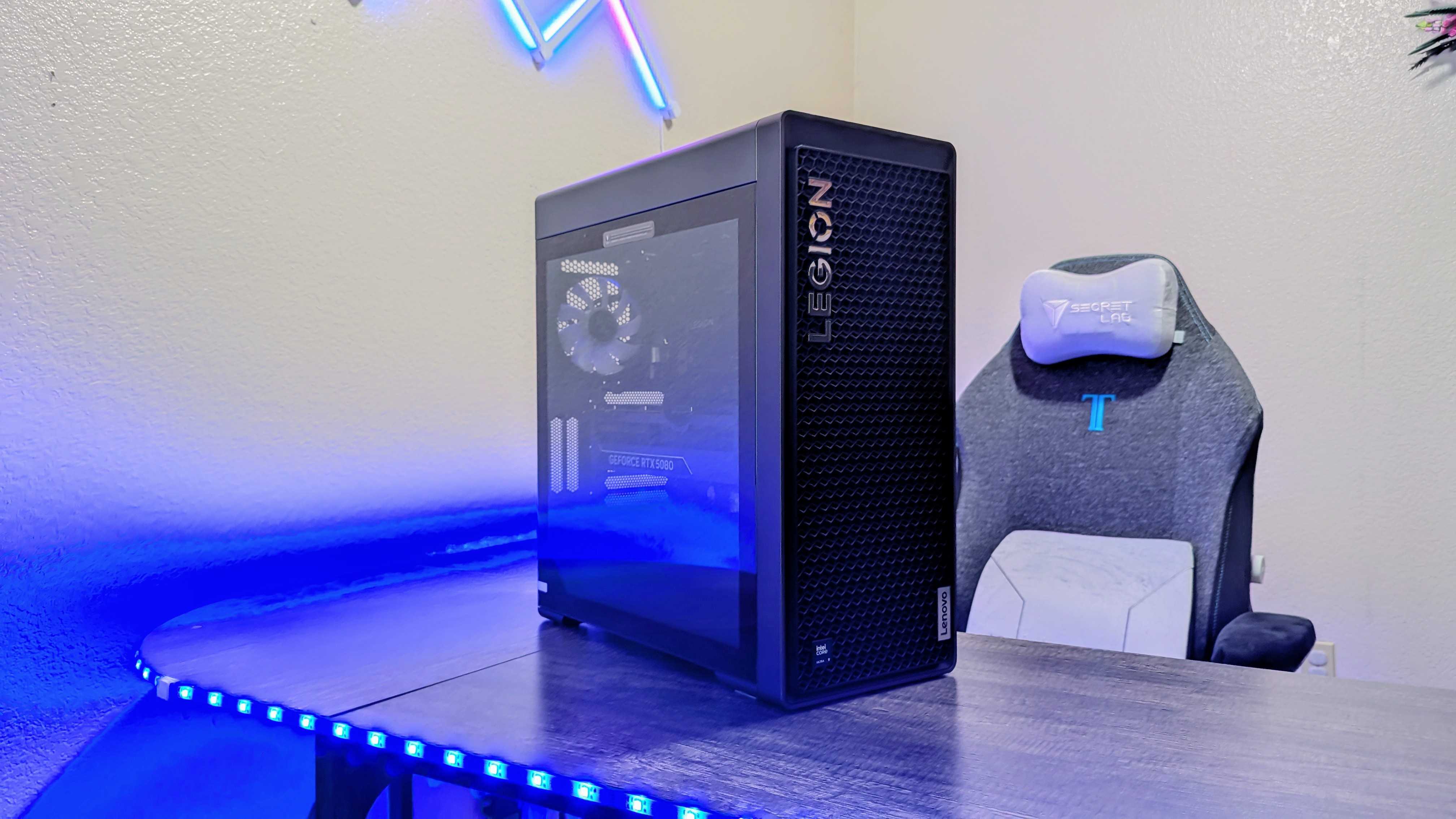 Image of the Lenovo Legion Tower 7i (Gen 10) gaming desktop.