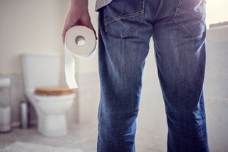 Boy Taking A Dump