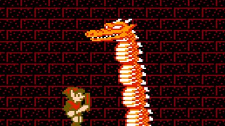 The snakelike Barba boss from Zelda 2 on NES