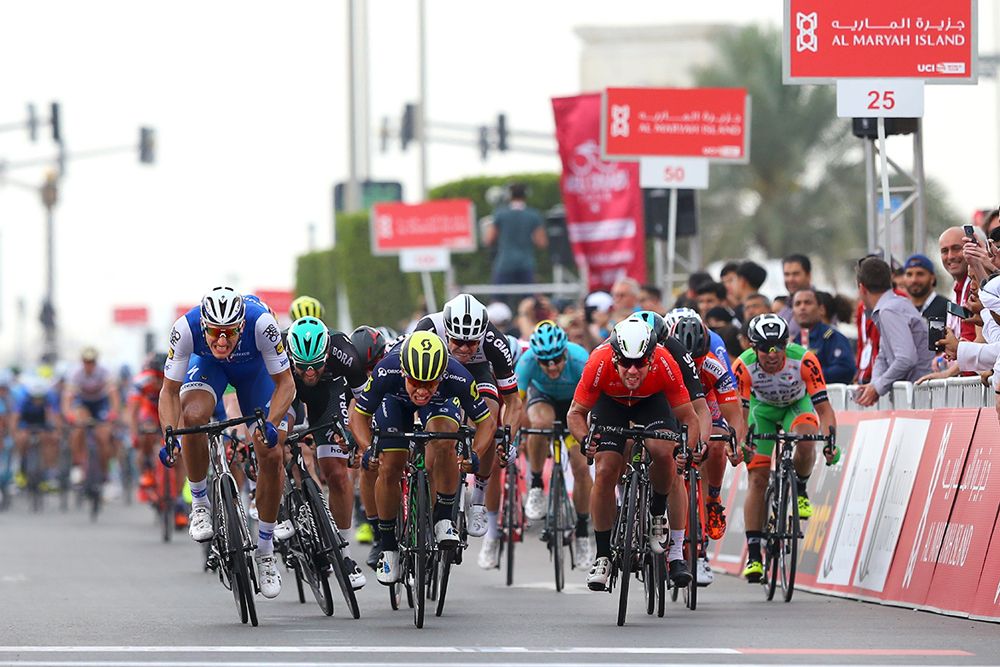 Marcel Kittel (Quick-Step Floors) beats Caleb Ewan and Mark Cavendish