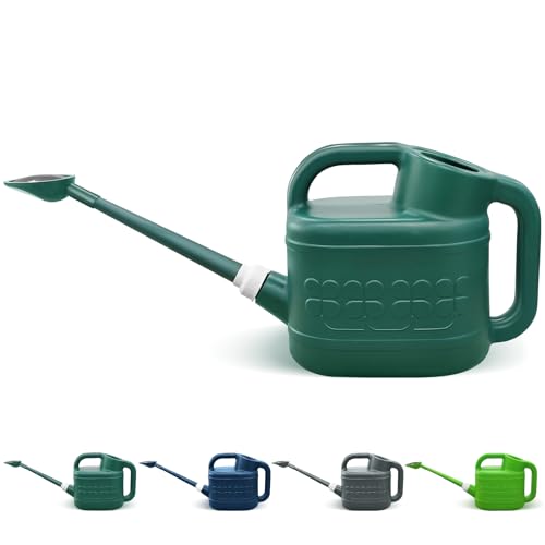 2 Gallon Watering Can, Garden Watering Can Outdoor, Plant Water Can With Removable Long Spout and Stainless Steel Sprinkler Head, Large Plastic Outdoor Watering Cans for Gardening Flower Plants
