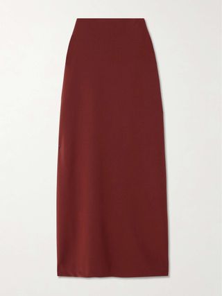 Samos Stretch-Wool Maxi Skirt