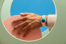 pastel coloured watch