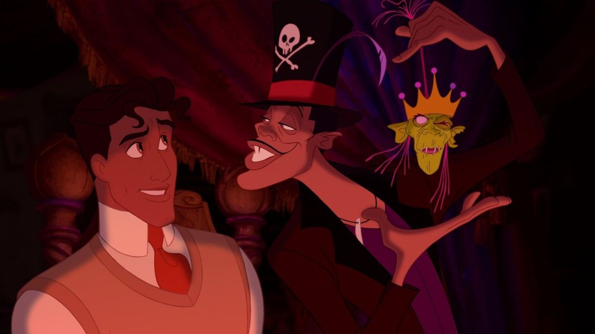 Dr. Facilier and Naveen in The Princess and the Frog