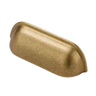 Plank brushed brass cup handle