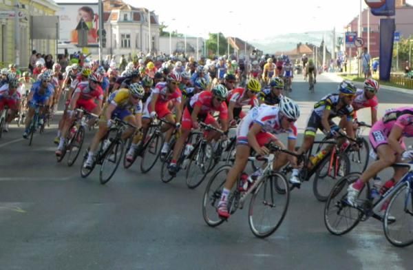 The peloton in action during stage 1 at the Tour de Serbie